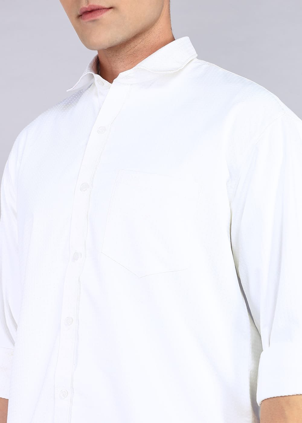 Luxurious White Shirt for Men's - Cotton blend, Smooth and Comfortable